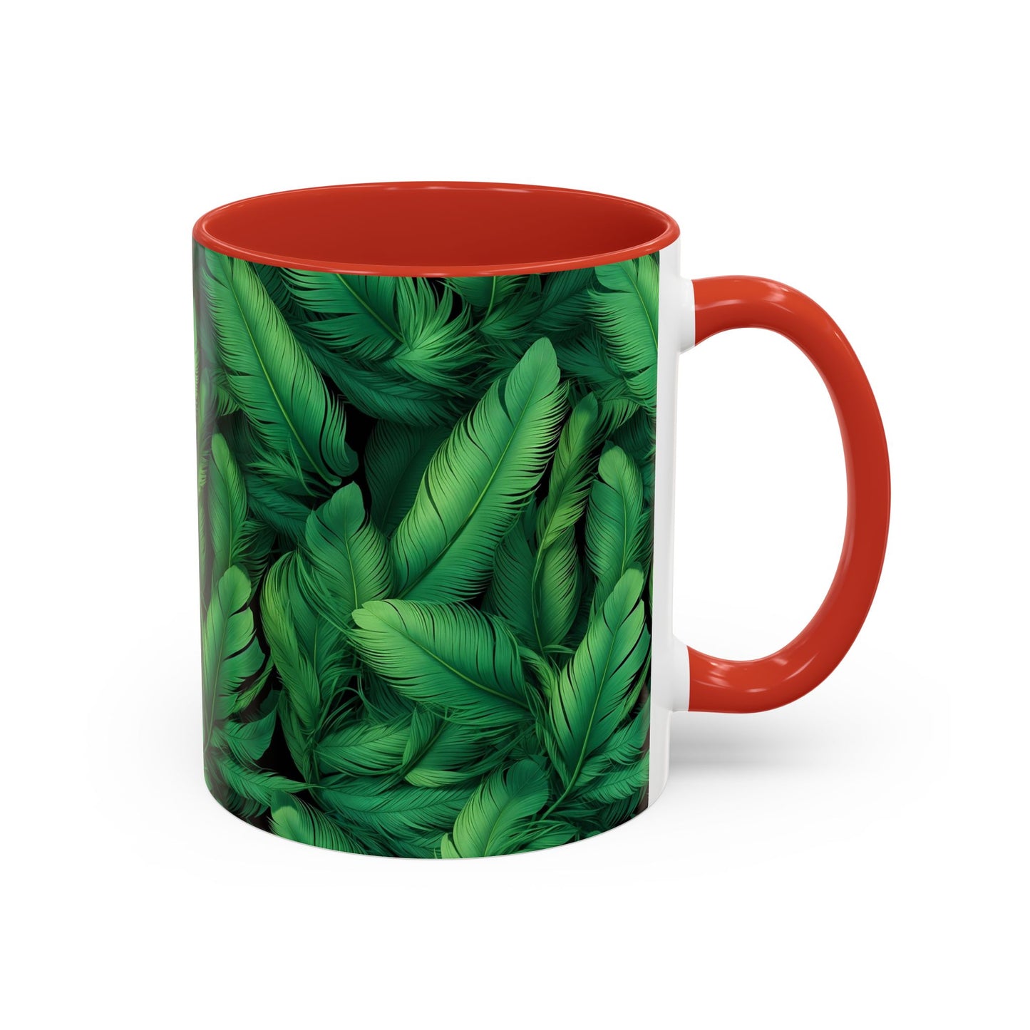 Tropical Leaf Coffee Mug - Green Botanical Drinkware, Ideal Gift for Nature Lovers, Home Decor, Tropical Theme, Eco-Friendly Beverage