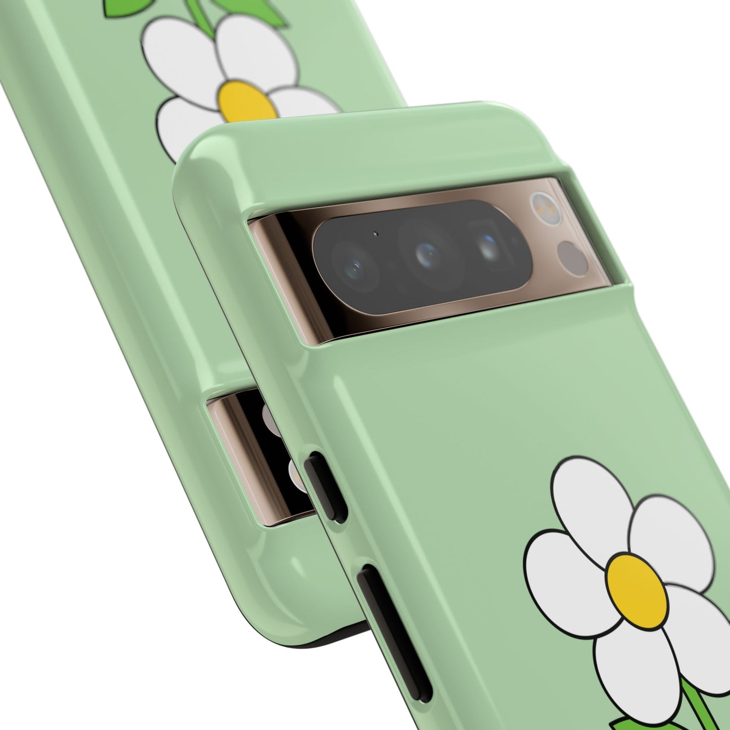 Floral Phone Case - Tough Cases for Nature Lovers, Cute Green Flower Design, iPhone Cover, Gift for Her, Spring Accessories