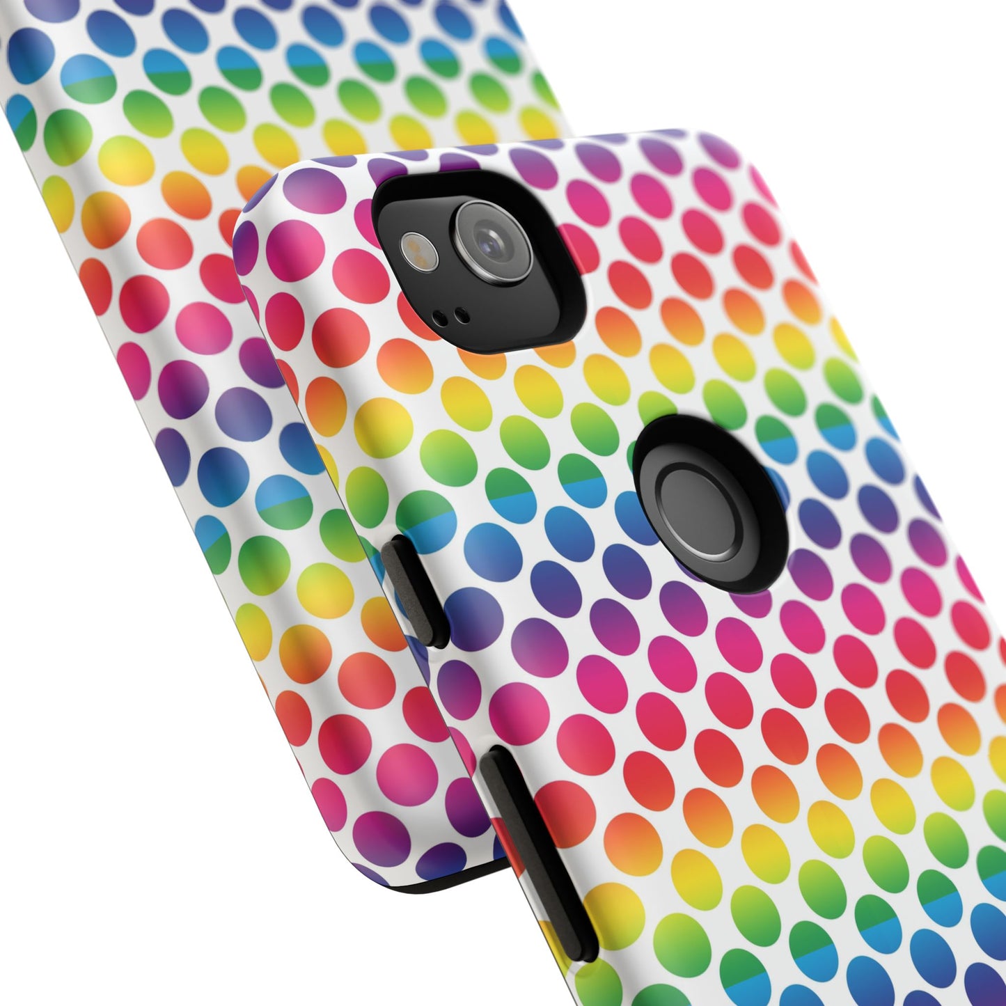 Rainbow Dot Phone Case, Colorful Phone Cover, Fun Phone Accessory, Gift for Friends, Trendy Mobile Case