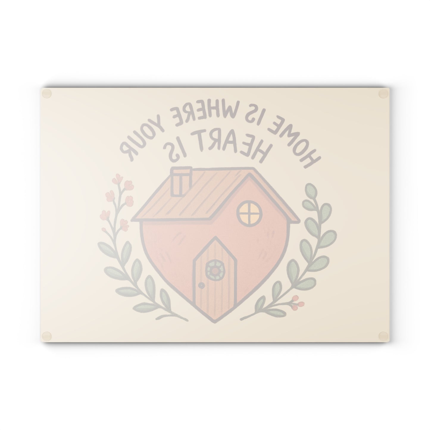 Home Sweet Home Glass Cutting Board, Kitchen Decor, Gift for New Home, Wedding Gift, Heartwarming Kitchenware