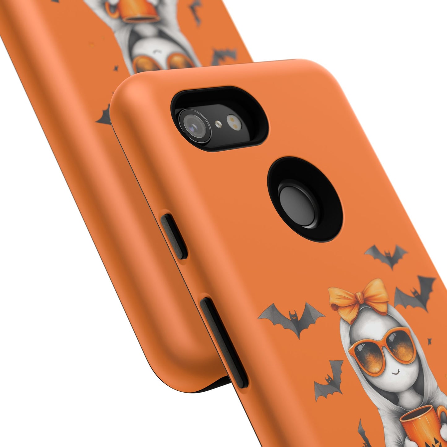 Halloween Ghost Phone Case, Cute Cat Ghost Case, Autumn Phone Cover, Spooky Season Gift, Trick or Treat Case