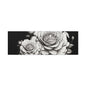 Monochrome Rose Canvas Print — Black & White Floral Wall Art