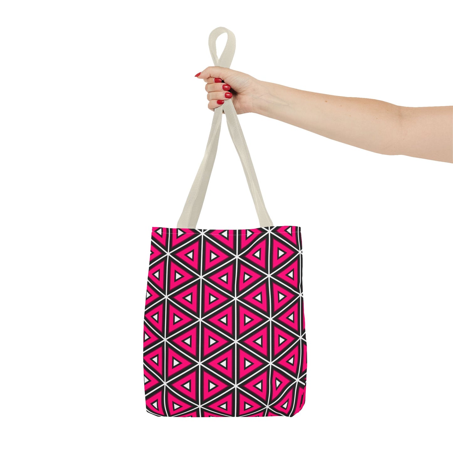 Vibrant Geometric Tote Bag, Trendy Shopping Tote, Cute Carry-All
