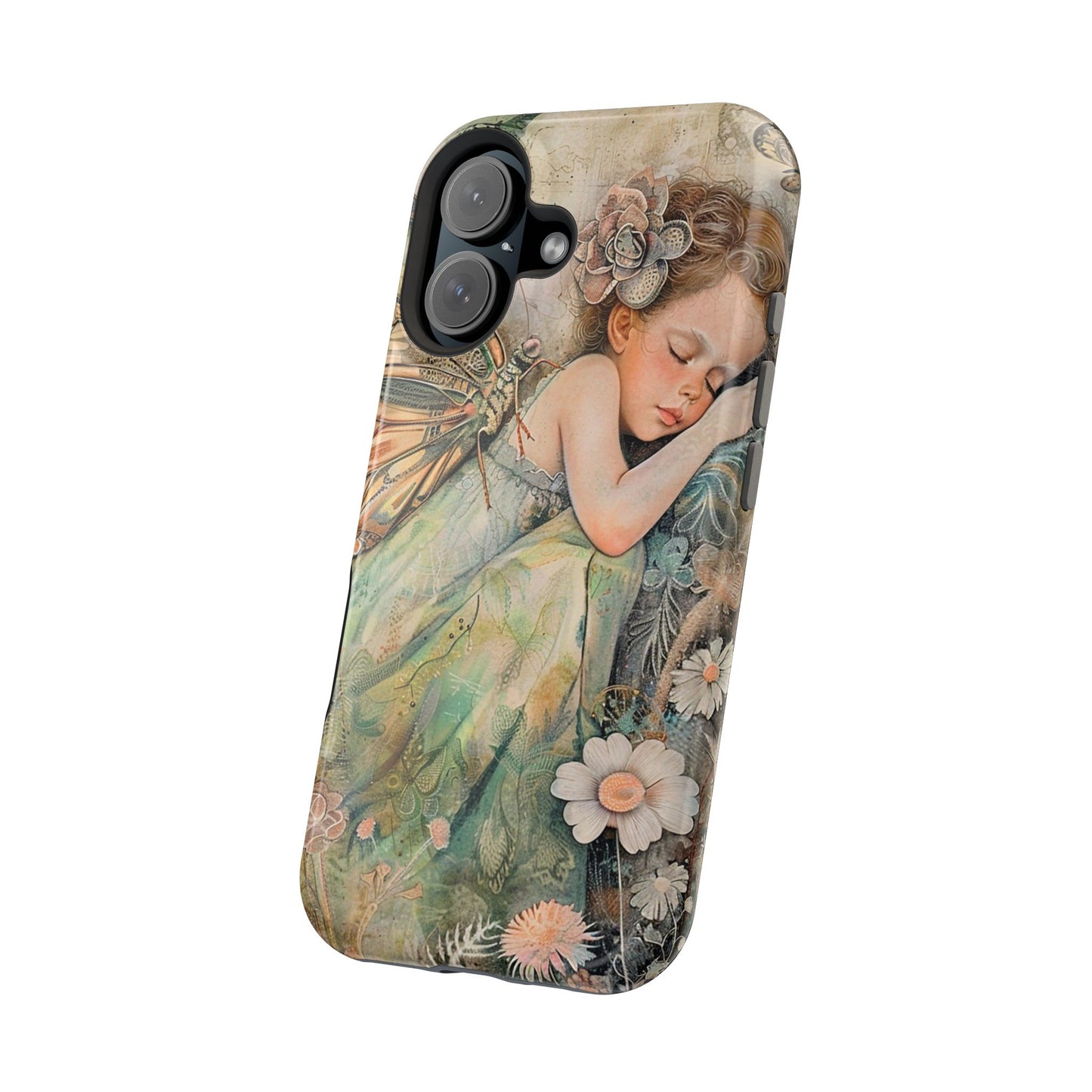 Fairy Sleeping Phone Case — Magnetic Impact-Resistant iPhone Cover