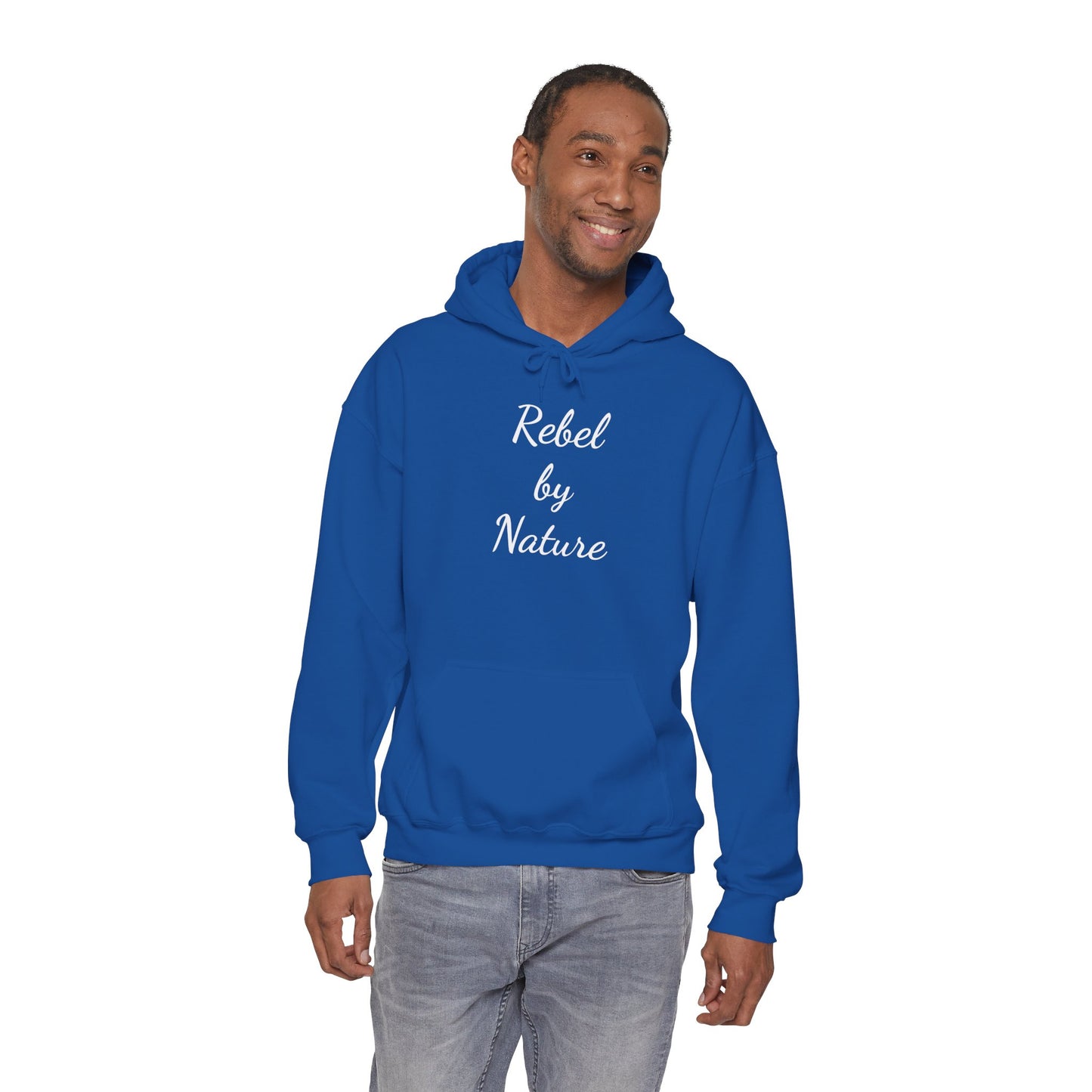 Rebel by Nature Hoodie - Unisex Heavy Blend Sweatshirt for Adventure Lovers