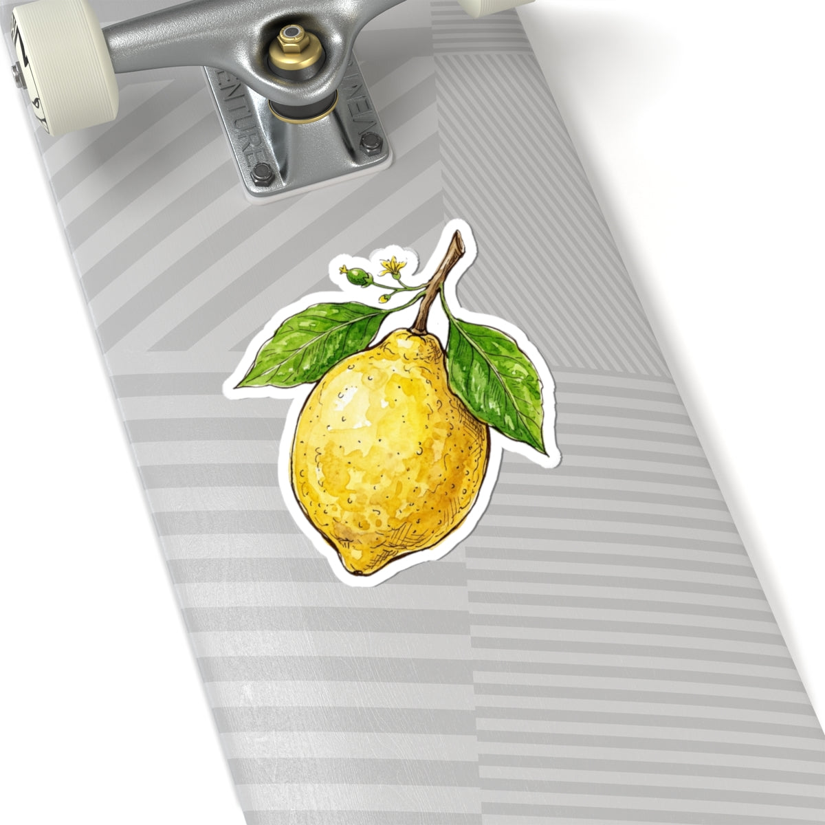 Lemon Branch Kiss-Cut Sticker — Watercolor Citrus Decal for Laptops & Journals