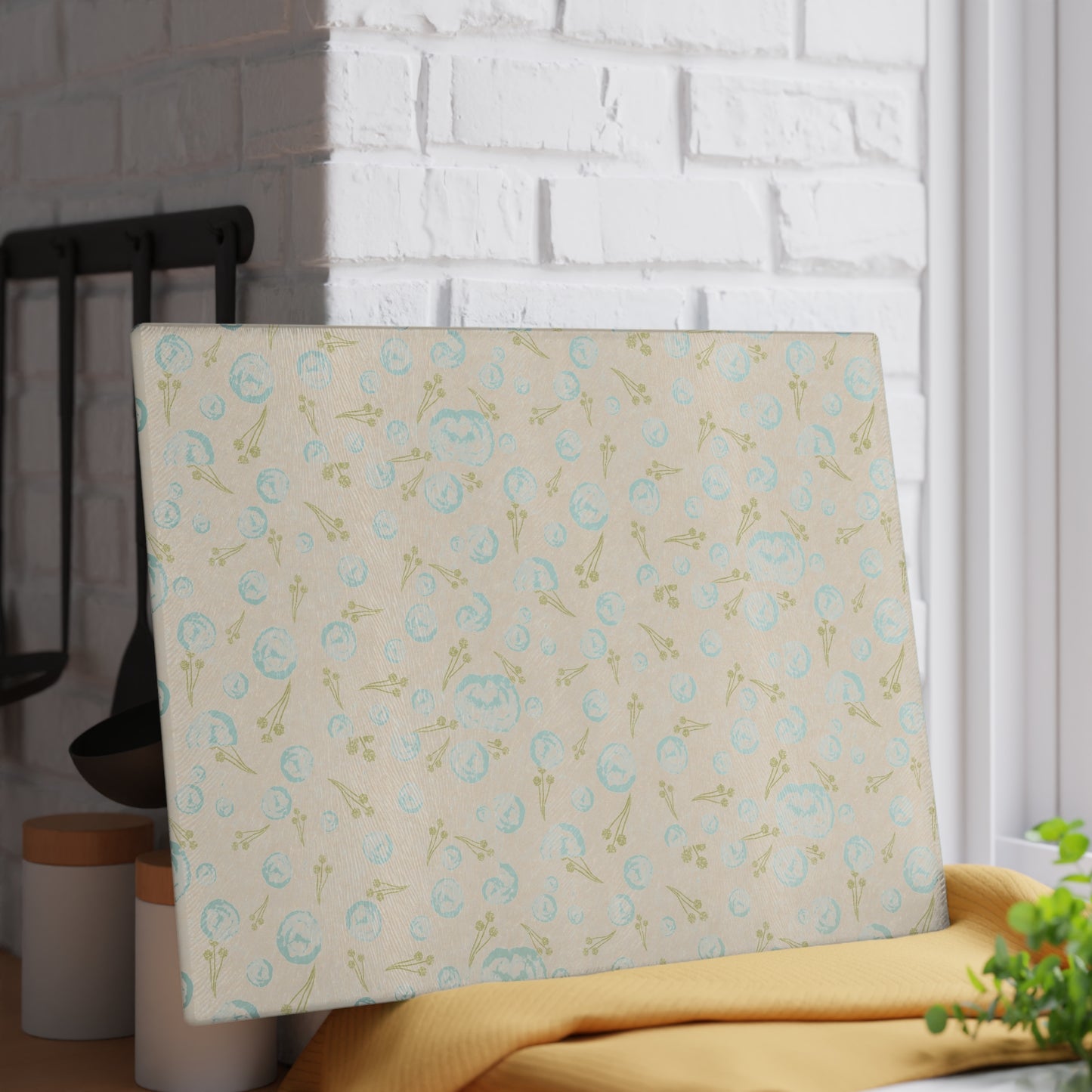 Elegant Floral Glass Cutting Board - Kitchen Decor, Gift for Cooking Enthusiasts, Wedding, Housewarming, Birthday