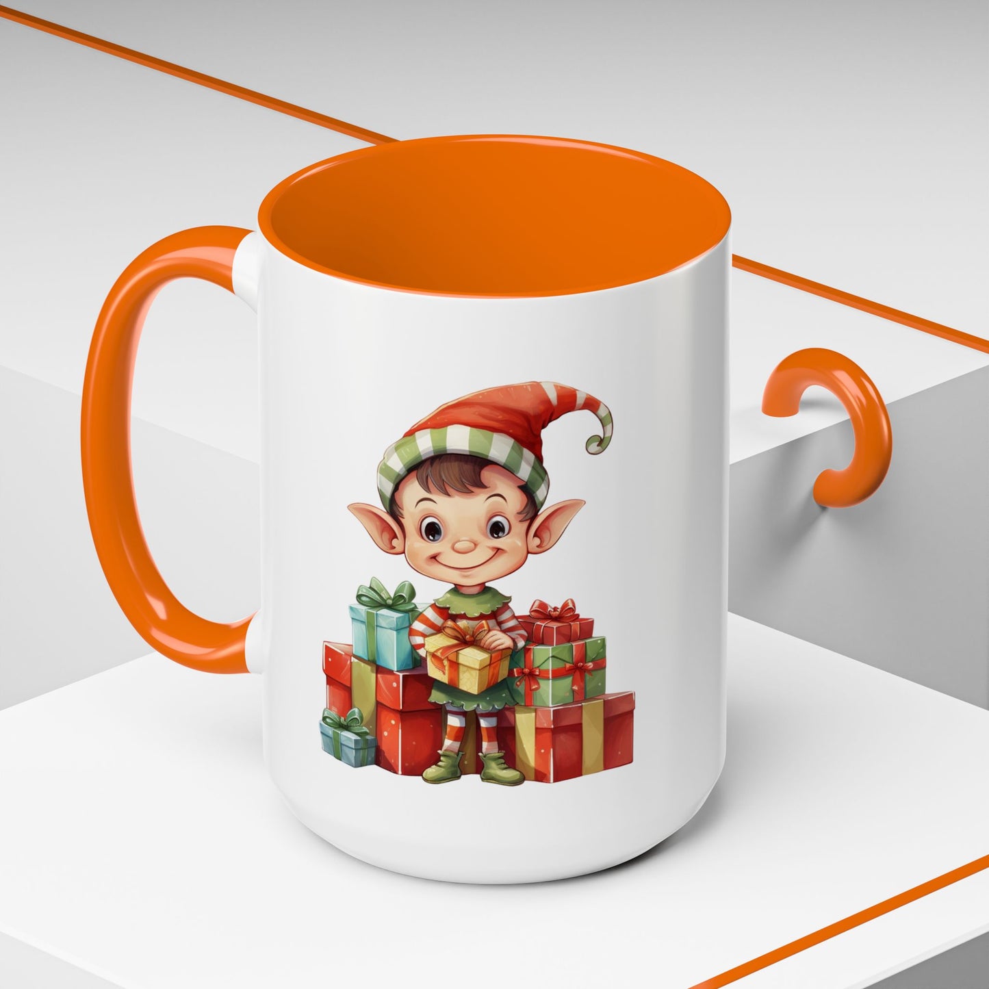 Holiday Elf Coffee Mug - Festive Gift Mug, Christmas Decor, Cute Elf Mug, Coffee Lover Gift, Winter Holiday Drinkware