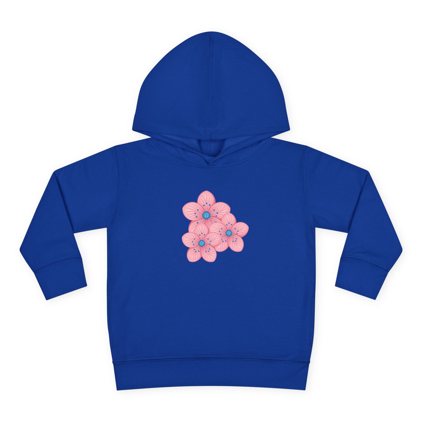 Adorable Toddler Pullover Fleece Hoodie with Pink Flower Design, Kids Sweatshirt, Toddler Clothing, Spring Outfit, Cute Gift for Kids