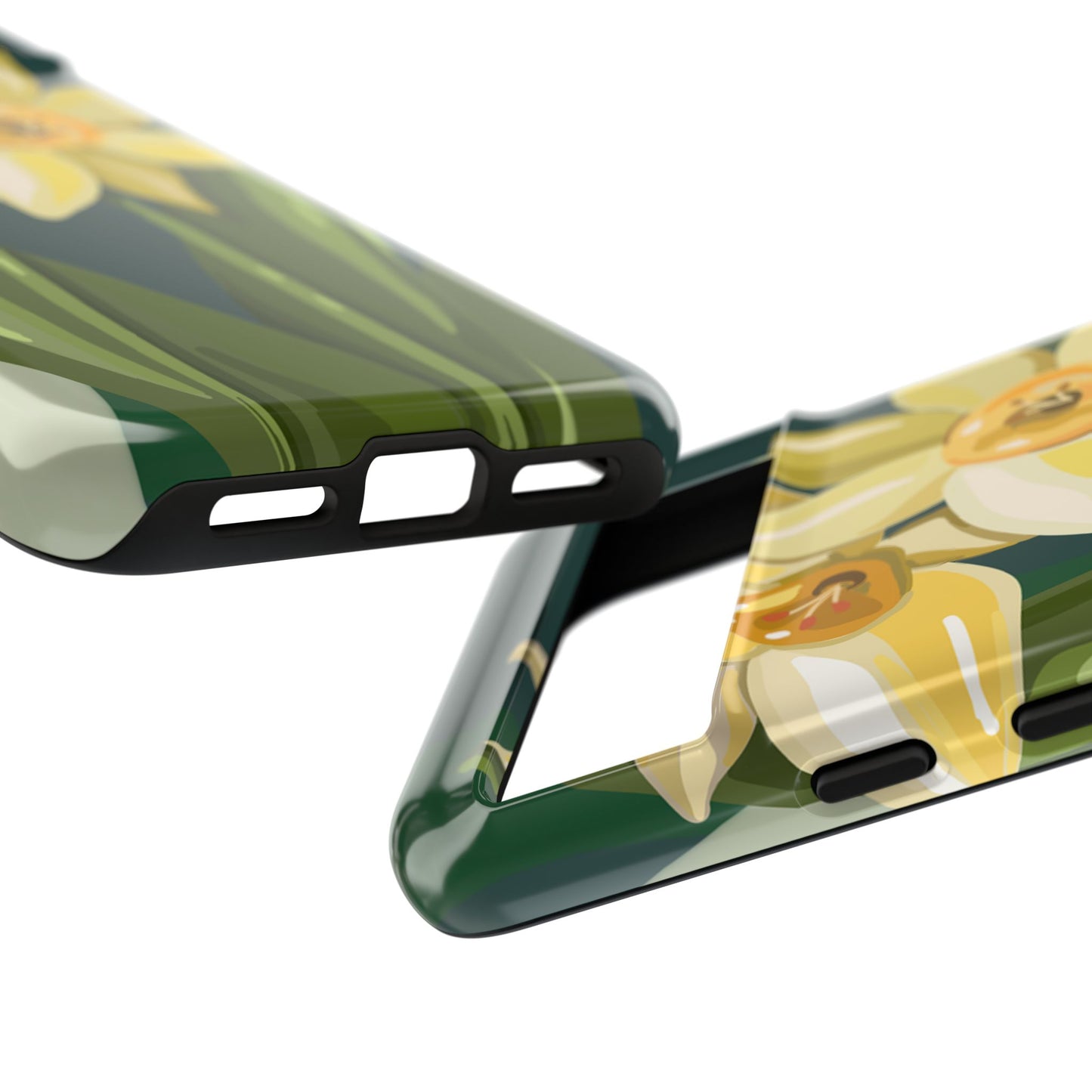 Floral Phone Case - Yellow Daffodil Design, Tough Phone Cover, Spring Decor, Floral Gift, Nature-Inspired Accessories
