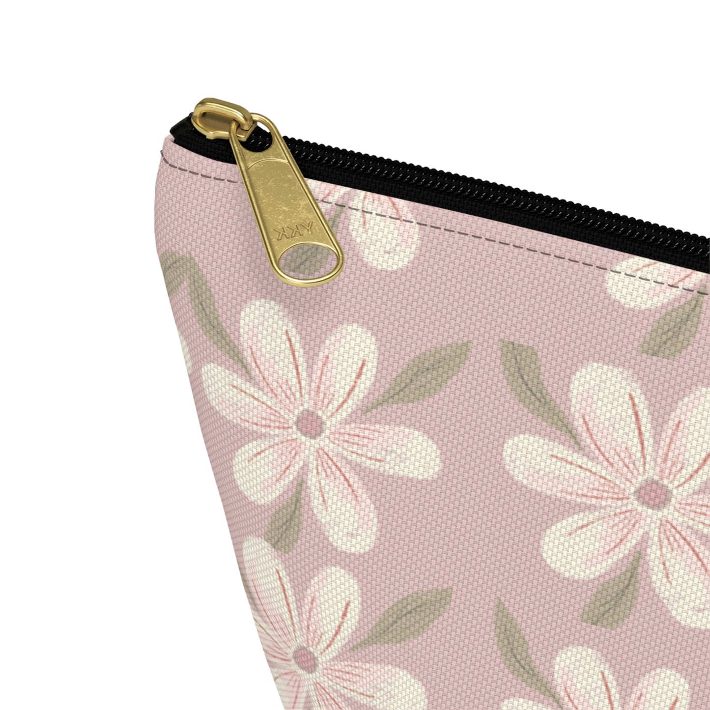 Floral Accessory Pouch, Makeup Bag, Travel Organizer, Gift for Her, Cosmetic Case, Pink Floral Design