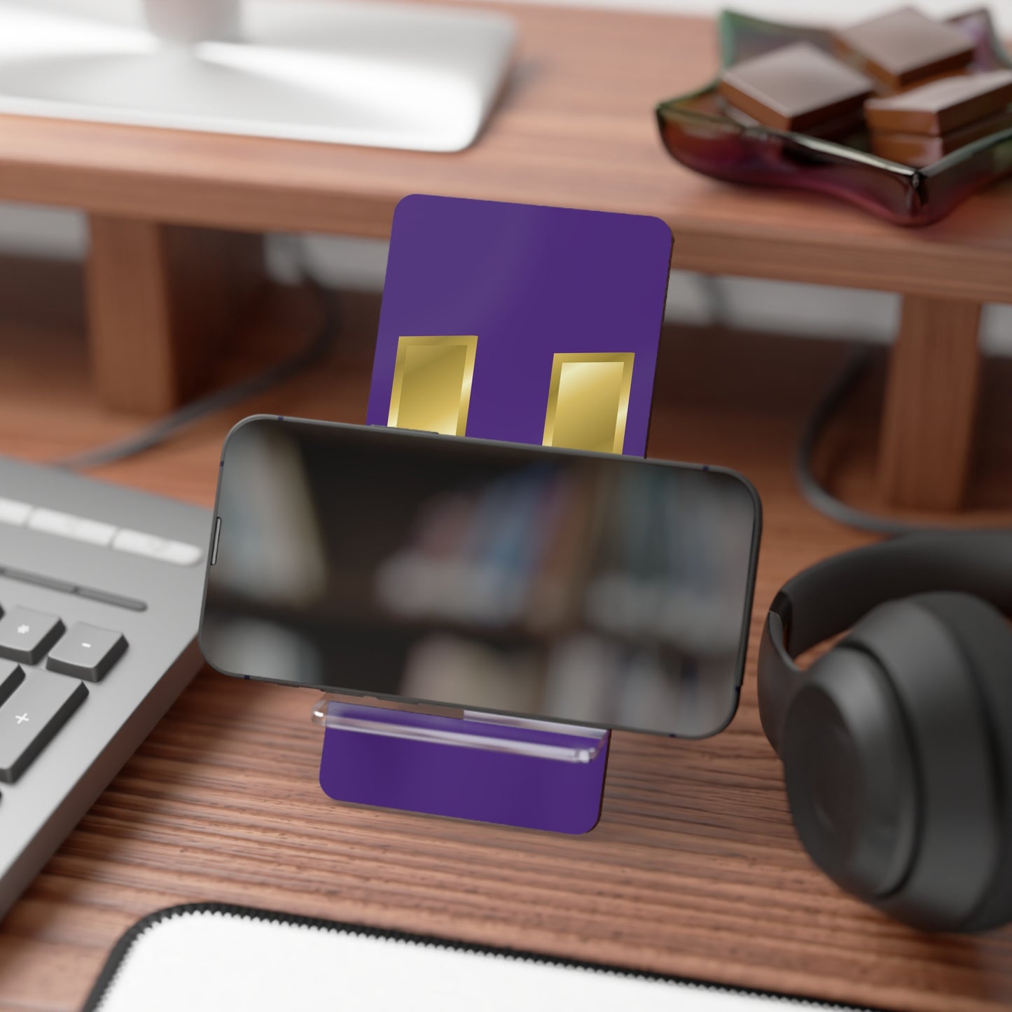 Gold Letter H Mobile Phone Stand | Personalized Desk Accessory, Tech Gift for Students, Home & Office Decor, Birthday & Graduation