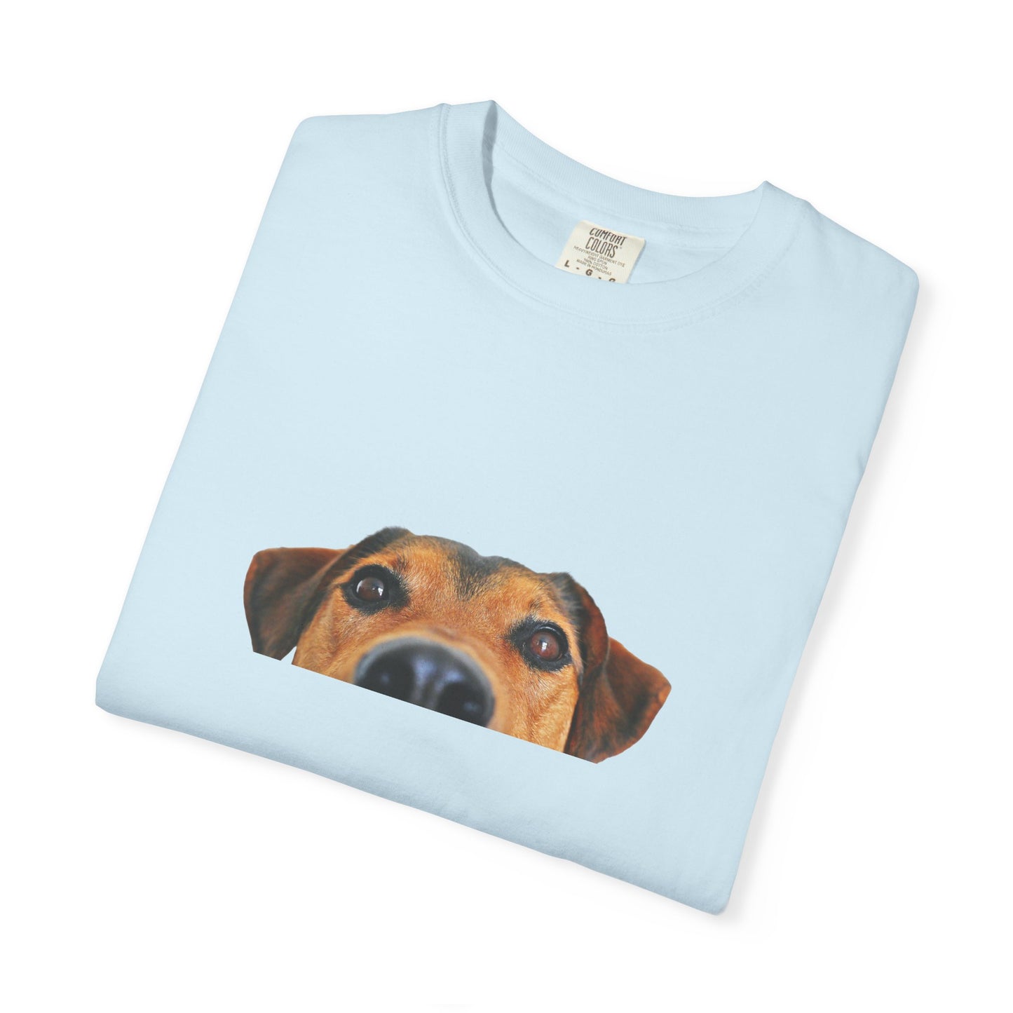 Cute Dog Face Unisex Garment-Dyed T-shirt, Pet Lover Tee, Animal Community Shirt, Birthday Gift, Casual Wear, Dog Lover's Merch