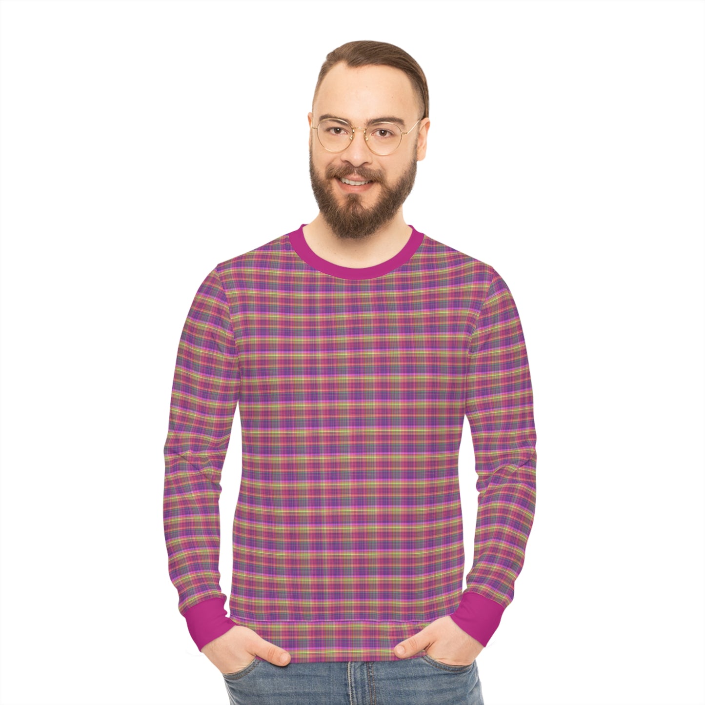 Colorful Checkered Lightweight Sweatshirt, Casual Wear, Cozy Gift, Everyday Style, Spring Fashion, Unique Print