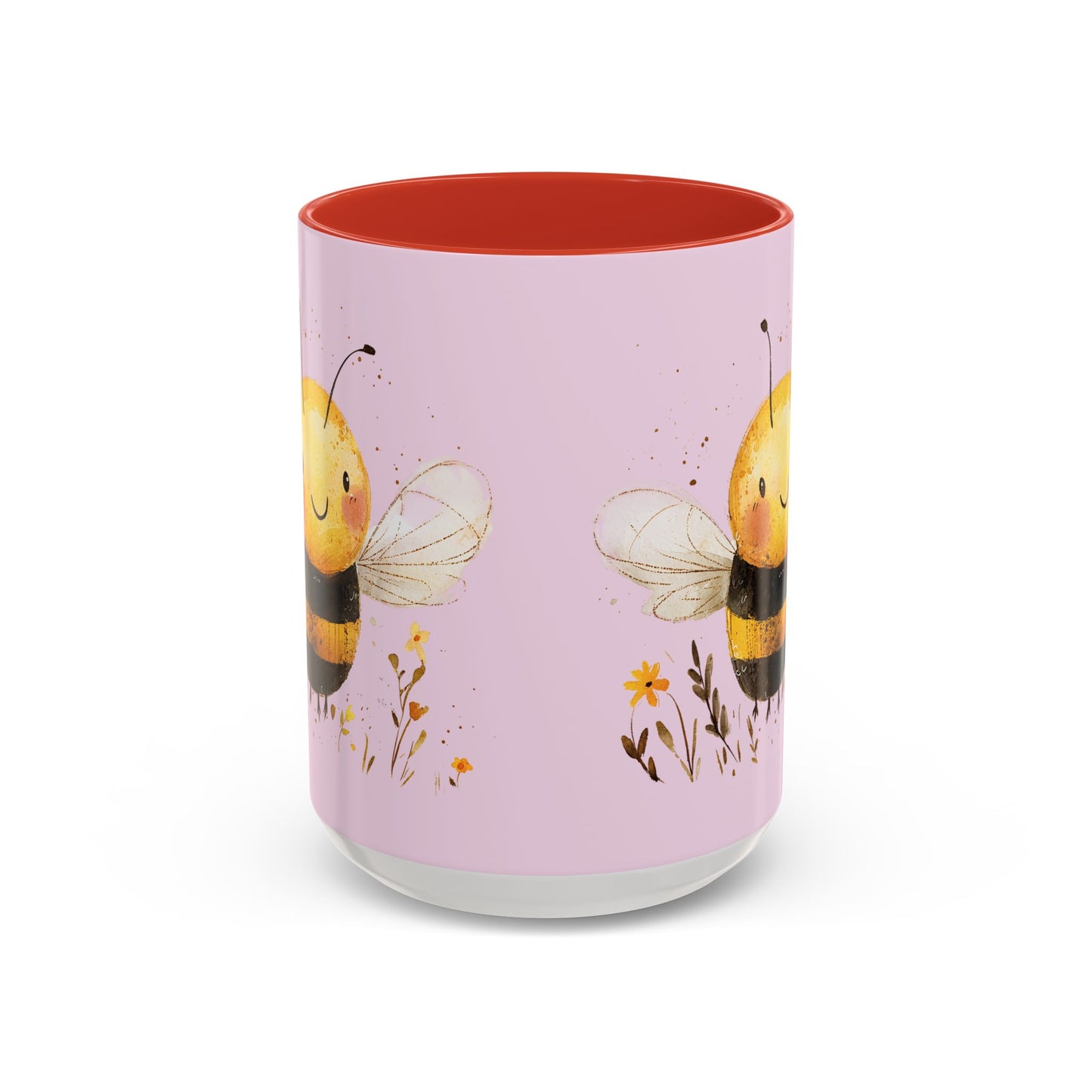 Cute Bee Accent Coffee Mug for Nature Lovers, Fun Bee Design, Gift for Friends, Bee Themed Kitchenware, Bee Lover's Mug