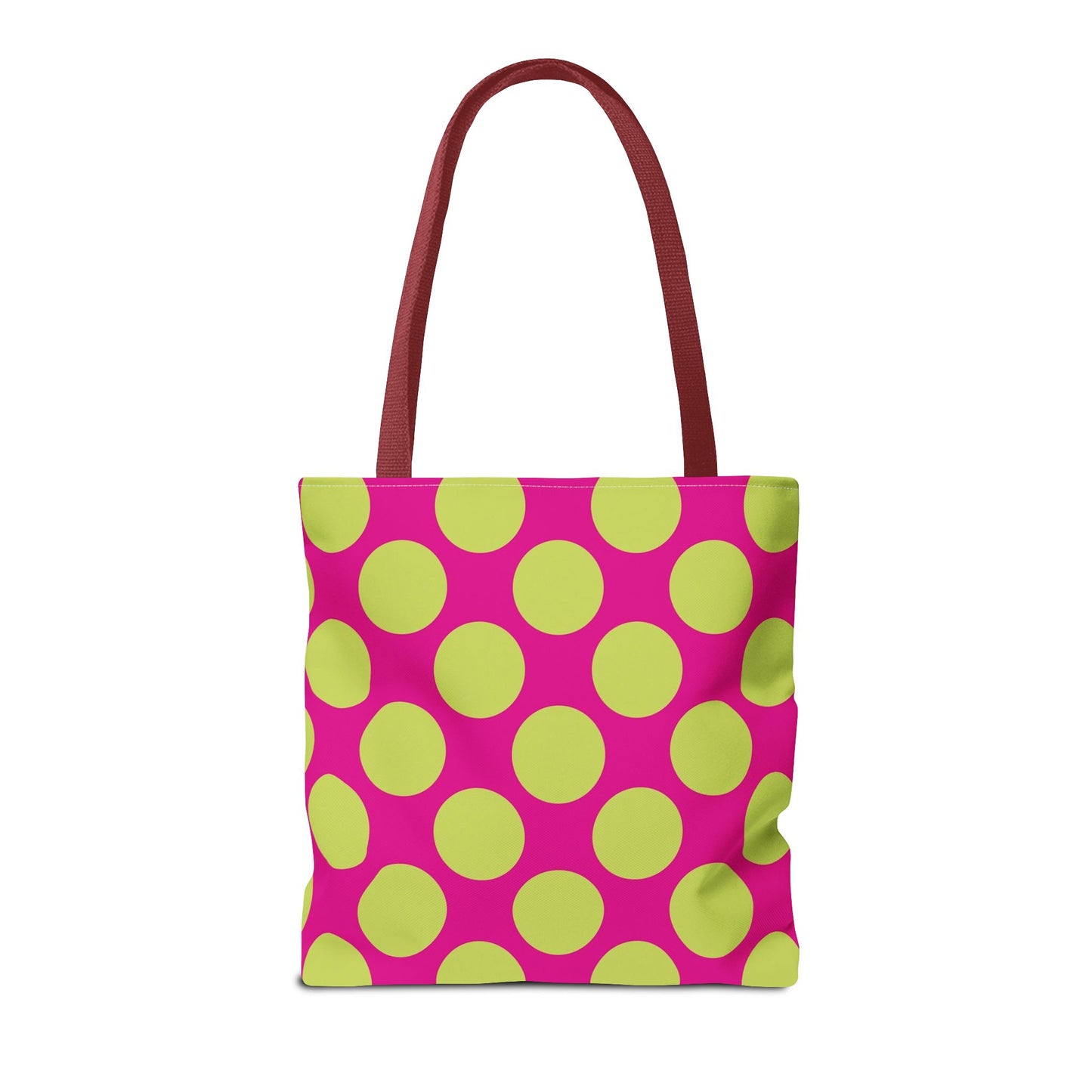 Vibrant Polka Dot Tote Bag, Colorful Shopping Bag, Eco-Friendly Tote