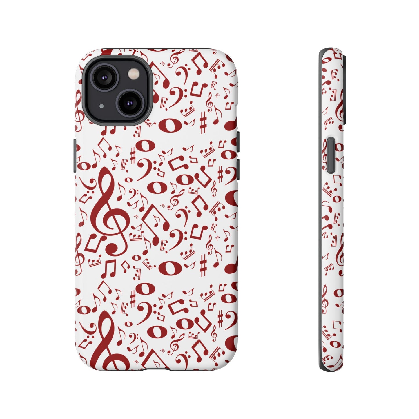 Musical Note Phone Case, Tough iPhone Cover, Gift for Musicians, Customizable, Music Lover's Accessory, Durable Phone Protection