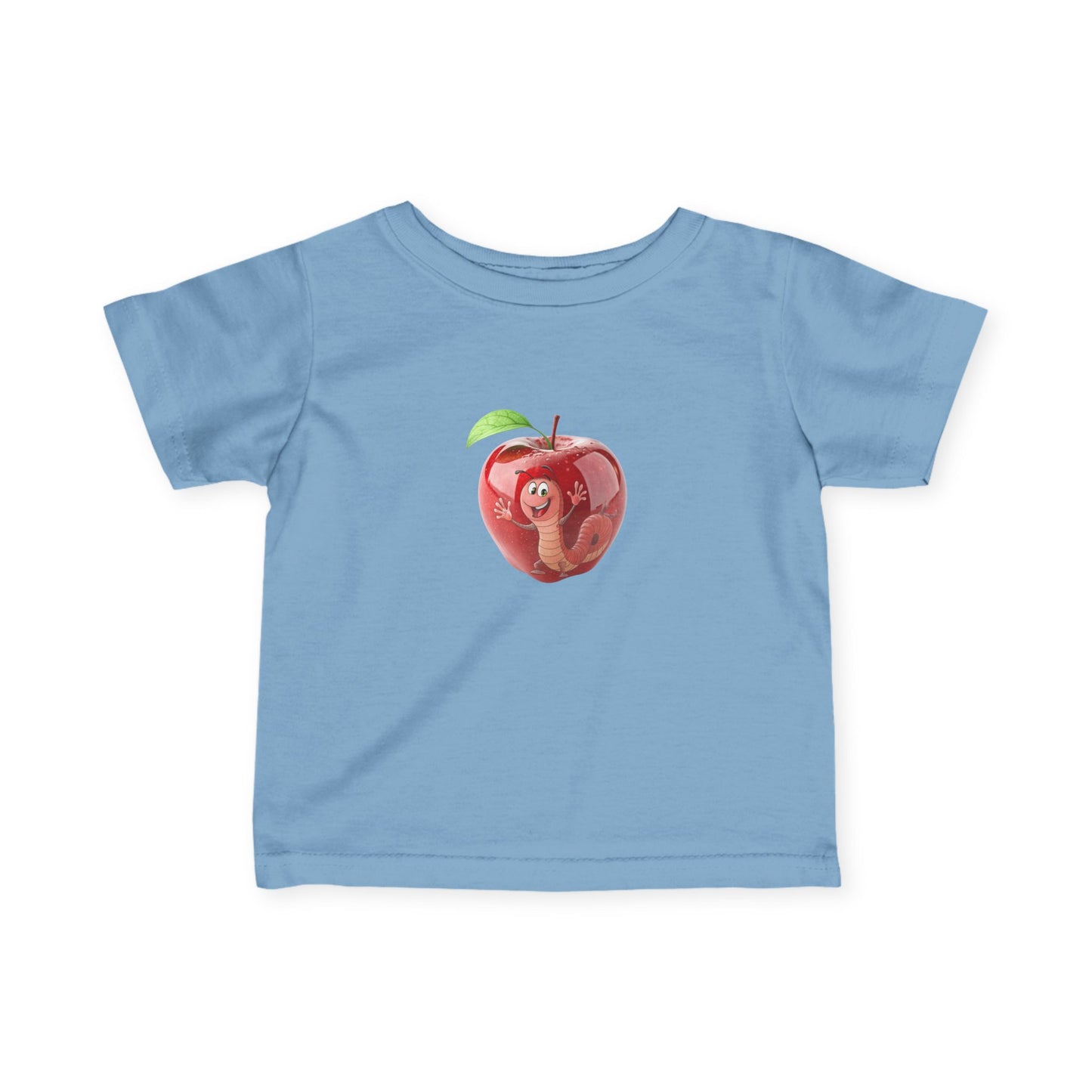 Cute Apple Mouse Infant Tee, Baby Shower Gift, Toddler T-Shirt, Kids Fruit Shirt, Spring Outfit, Playful Everyday Wear