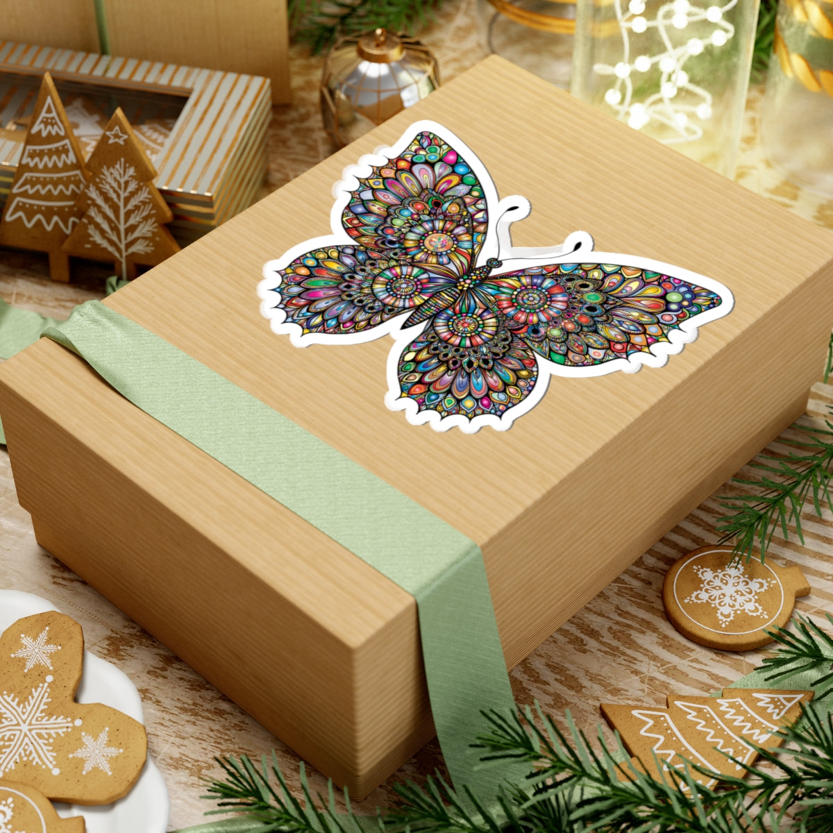 Colorful Butterfly Kiss-Cut Stickers | Art Stickers for Journals, Laptop [...]