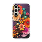 Floral Burst Tough Phone Case — Colorful Retro Flowers Protective Cover