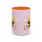 Cute Bee Accent Coffee Mug for Nature Lovers, Fun Bee Design, Gift for Friends, Bee Themed Kitchenware, Bee Lover's Mug