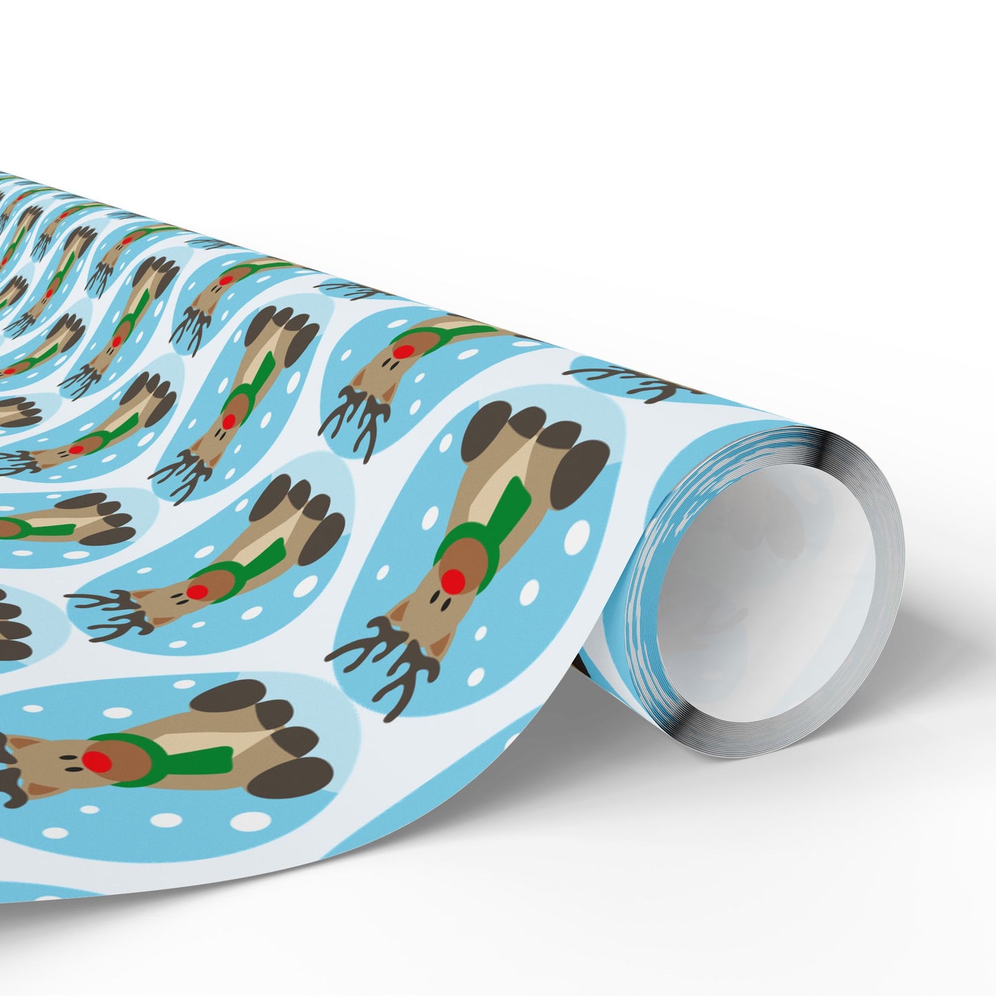 Wrapping Paper — Cheerful Reindeer Pattern Holiday Gift Wrap