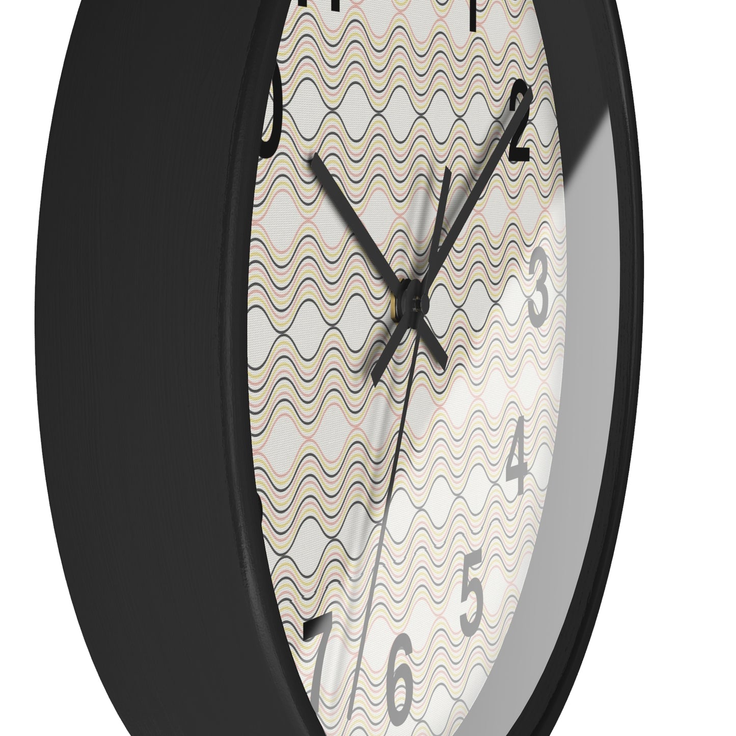 Modern Wave Pattern Wall Clock, Home Decor, Unique Gift, Coastal Vibes, Timepiece, Minimalist Design, Office Decor