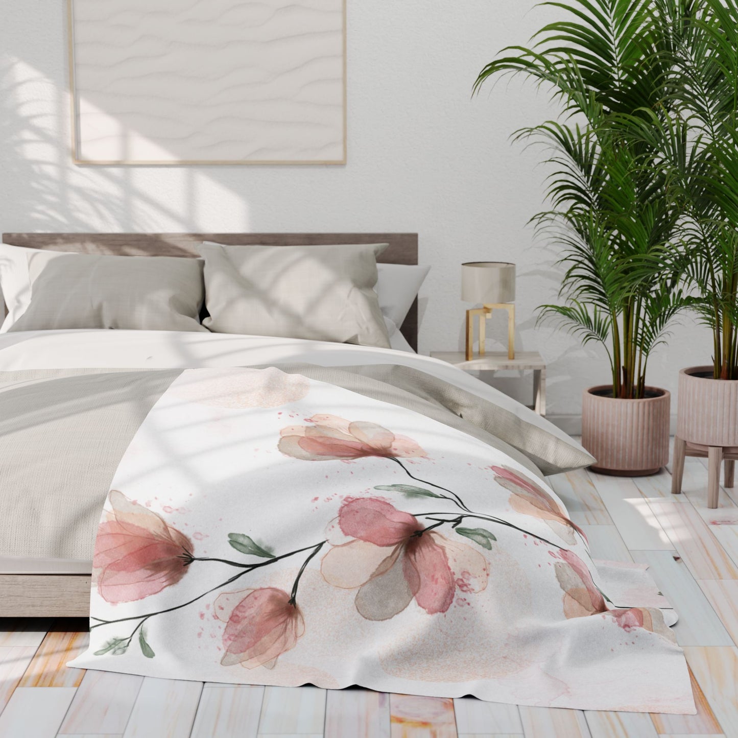 Floral Arctic Fleece Blanket - Cozy Comfort, Home Decor, Gift for Her, Wedding Decor, Blanket for Every Season