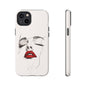 Stylish Phone Case with Artistic Lip Design, Femme Tech Accessory, Trendy Device Cover, Gift for Her, Unique Phone Accessories