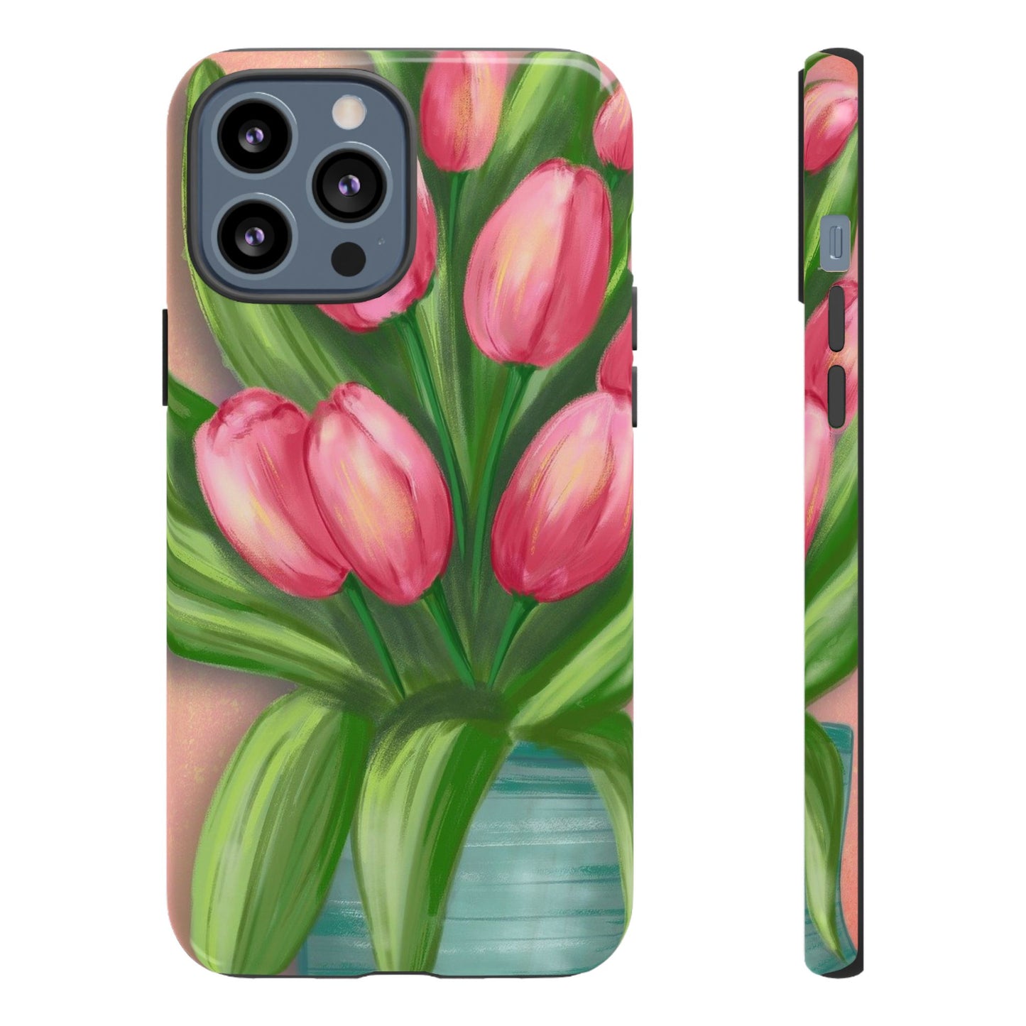 Floral Phone Case with Vibrant Tulips - Tough Cases for Garden Lovers, Spring Gifts, Nature Enthusiasts, Unique Gadget Accessories, [...]