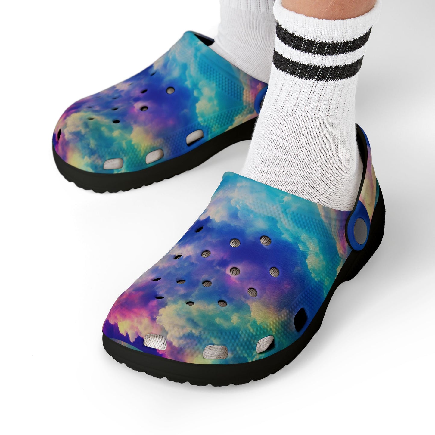 Colorful Kid's EVA Foam Clogs - Tie-Dye Waterproof Slip-Ons for Play, Summer, Parks, Beach, Joyful Footwear