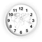 World Map Wall Clock, Unique Home Decor, Travel Enthusiast Gift, Modern Timepiece, Educational Wall Art