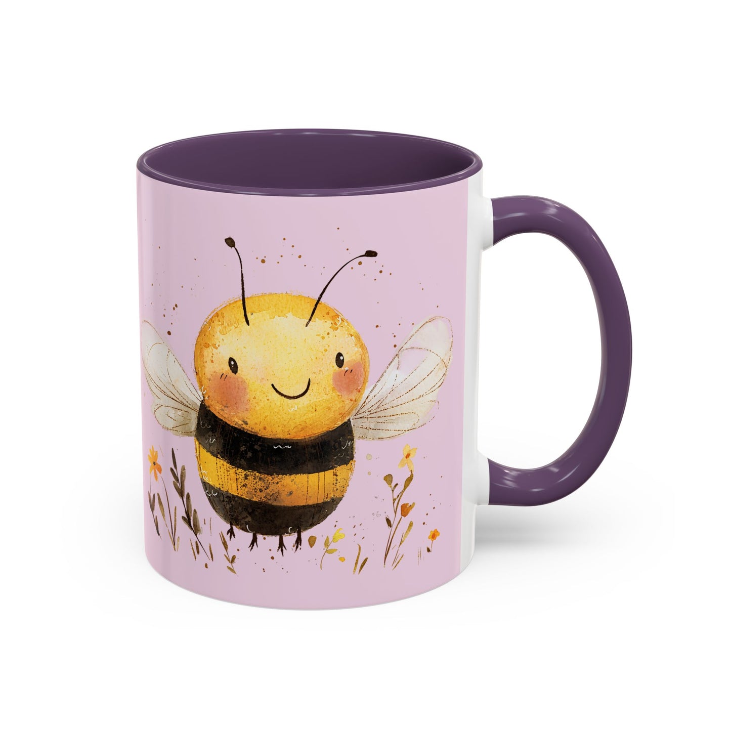 Cute Bee Accent Coffee Mug for Nature Lovers, Fun Bee Design, Gift for Friends, Bee Themed Kitchenware, Bee Lover's Mug