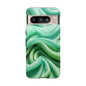 Stylish Phone Case, Tough Case, Green Abstract Design, Cell Phone Cover, Unique Gift, Trendy Accessory