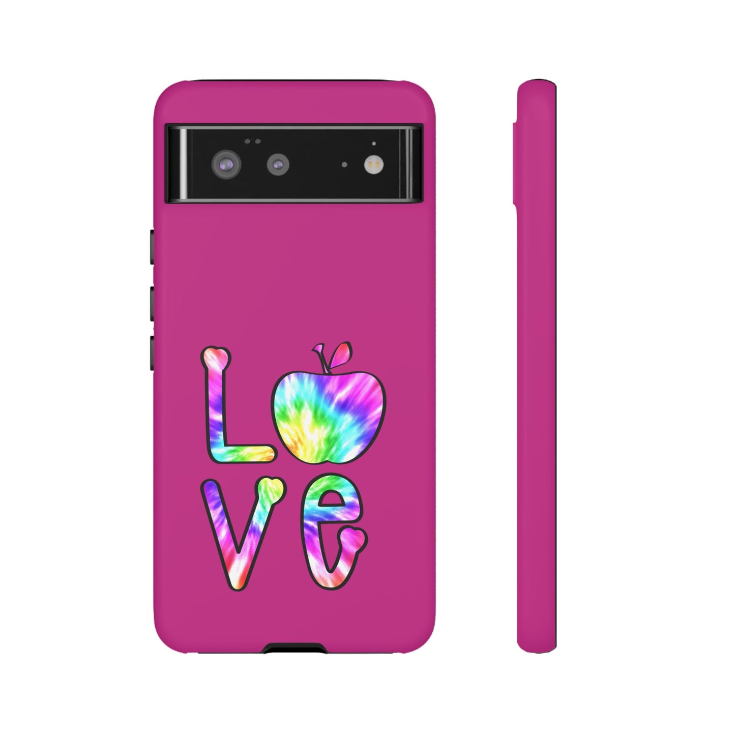 Colorful Love Phone Case, Tough Cases for iPhone, Cute Phone Accessory, Gift for Her, Summer Vibe Phone Cover