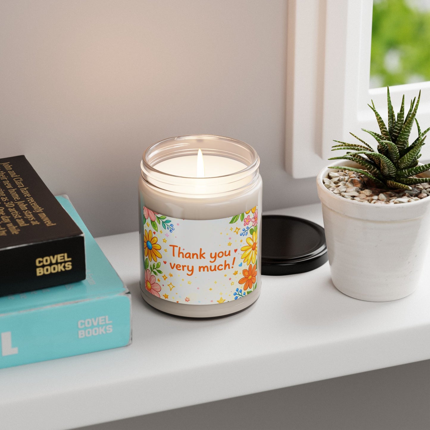 Thank You Scented Soy Candle — 9oz Floral Appreciation Gift