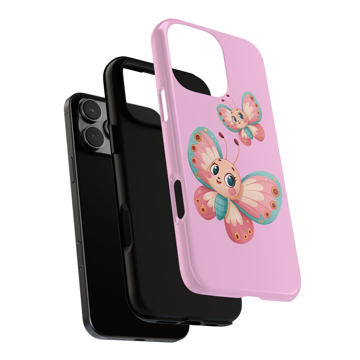 Cute Butterfly Phone Case, Tough Phone Cover, Girly Phone Accessory, Unique Gift for Her, Kids Phone Case, Floral Design Case