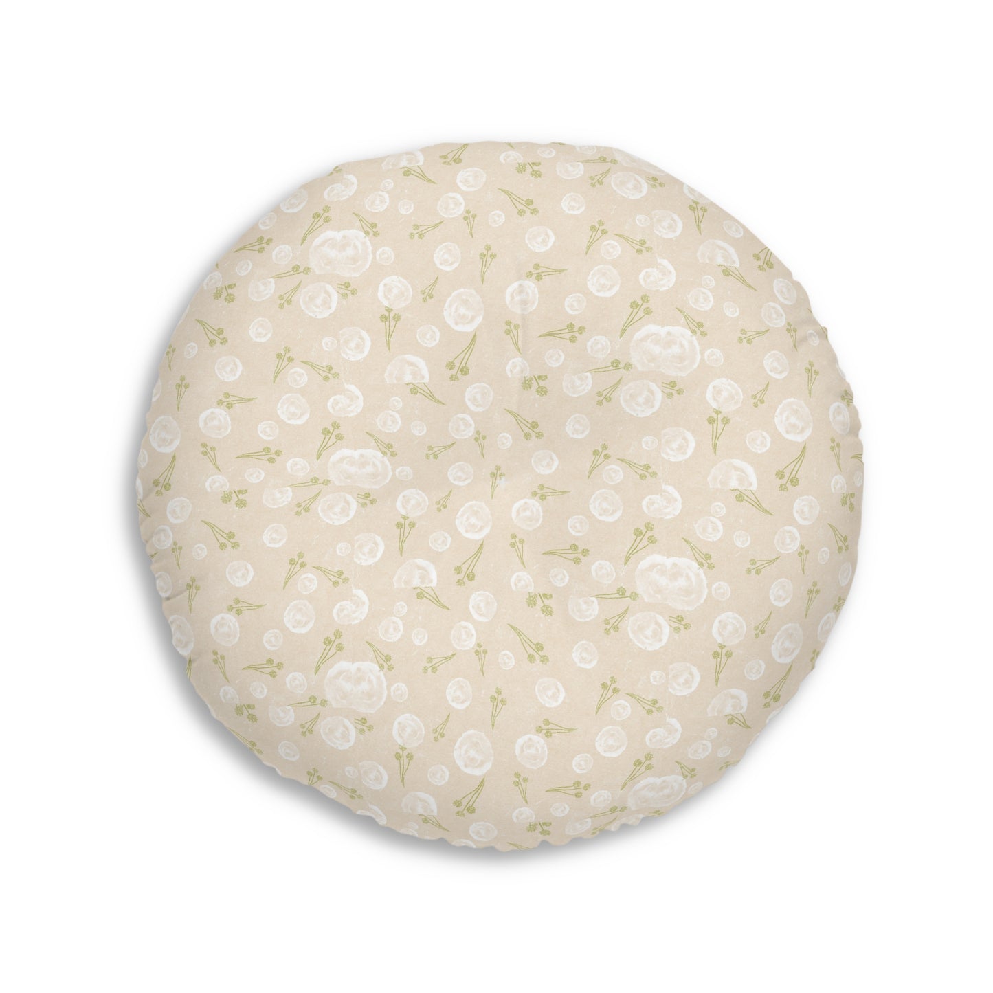 Cozy Tufted Floor Pillow | Round Accent Cushion for Home Decor, Boho Style, Meditation, Yoga, Living Room, Gift Idea