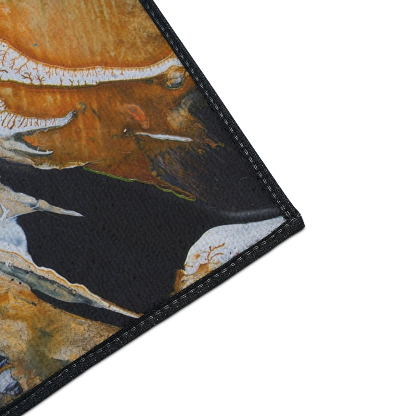 Abstract Amber Splash Heavy Duty Floor Mat