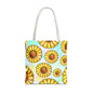 Sunny Floral Tote Bag, Eco-Friendly Shopping Bag, Beach Bag Summer Accessory