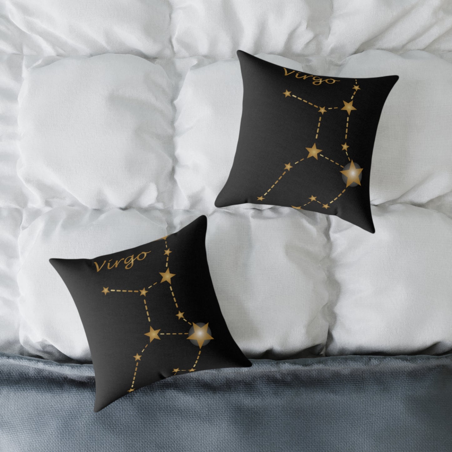 Virgo Constellation Throw Pillow - Zodiac Home Decor, Astrology Gift, Star Sign Cushion, Unique Housewarming Item, Celestial Design