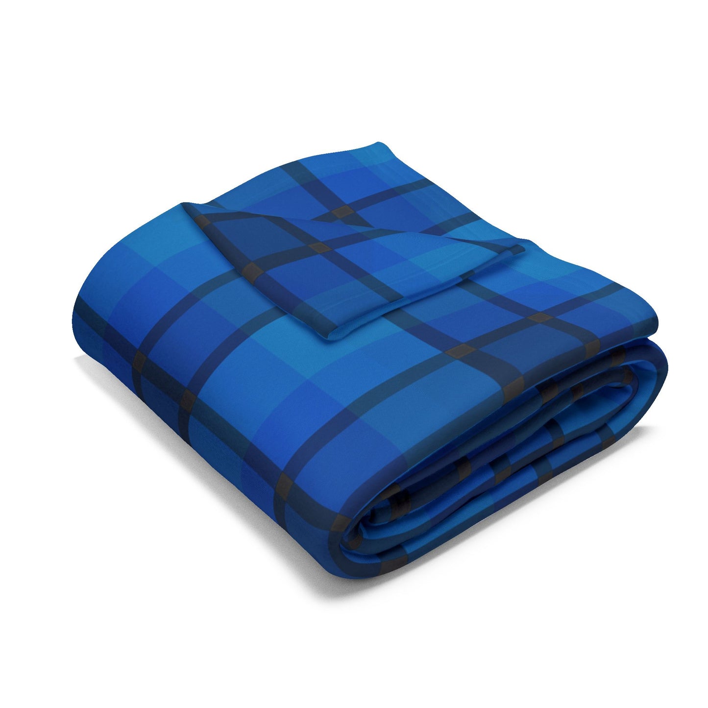 Cozy Arctic Fleece Blanket, Blue Plaid Throw, Warm Winter Decor, Home Gift, Hygge Style, Cozy Blanket for All Occasions
