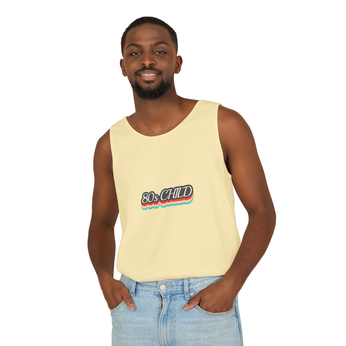 80s Child Unisex Tank Top | Retro Summer Wear, Vintage Style Shirt, Gift for 80s Lovers, Bohemian Fashion, Nostalgic Apparel