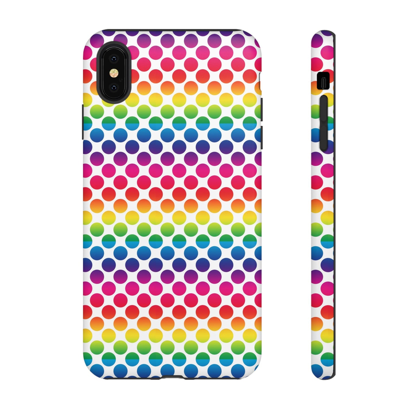 Rainbow Dot Phone Case, Colorful Phone Cover, Fun Phone Accessory, Gift for Friends, Trendy Mobile Case