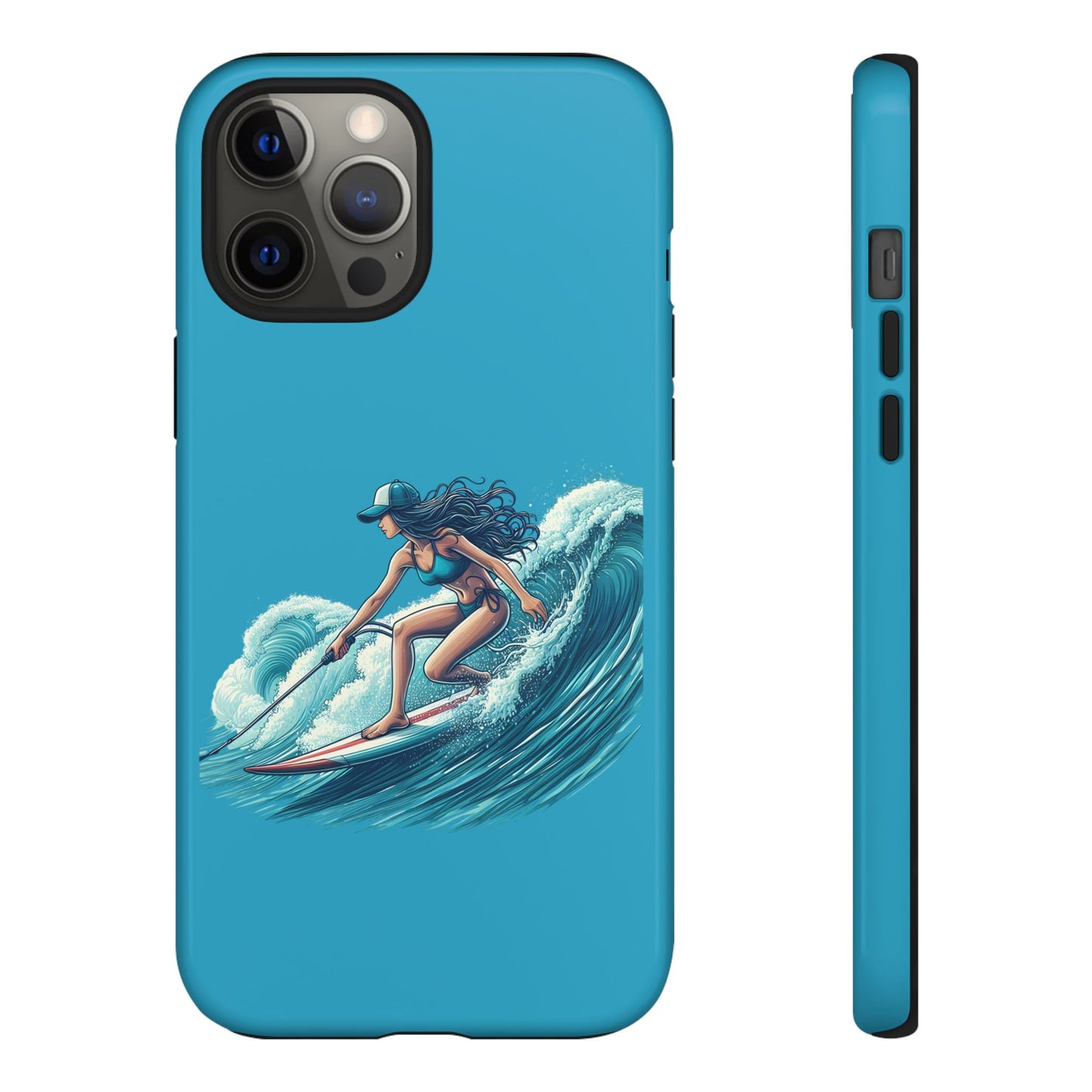 Surfing Phone Case, Coastal Vibes Phone Cover, Tough Cases for Beach Lovers, Ocean Art Phone Accessories, Summer Gift Idea
