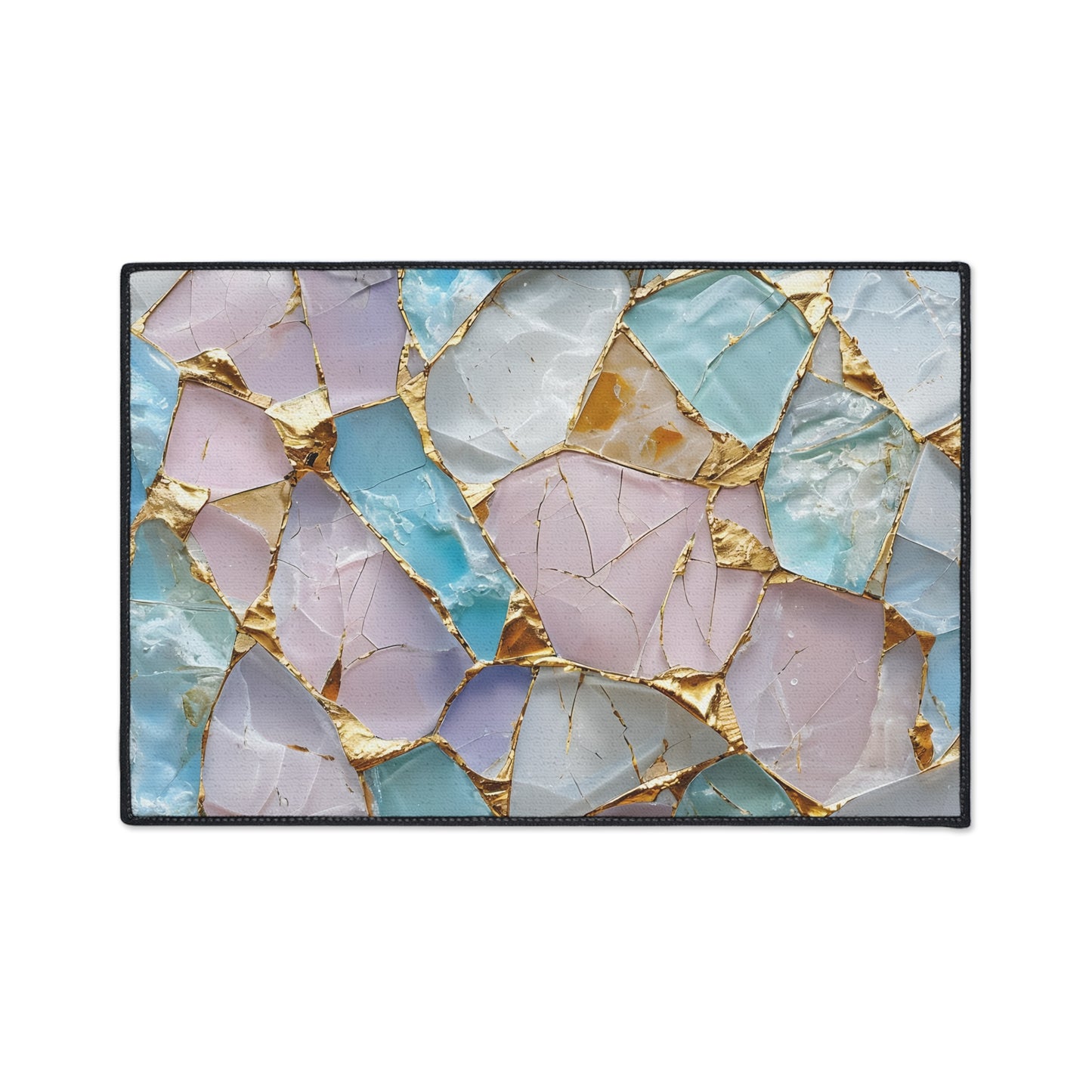 Elegant Geode Floor Mat, Luxurious Entrance Rug,  Non-Slip