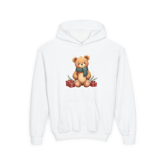 Kids Holiday Teddy Bear Hoodie – Cute Christmas Gift Sweatshirt