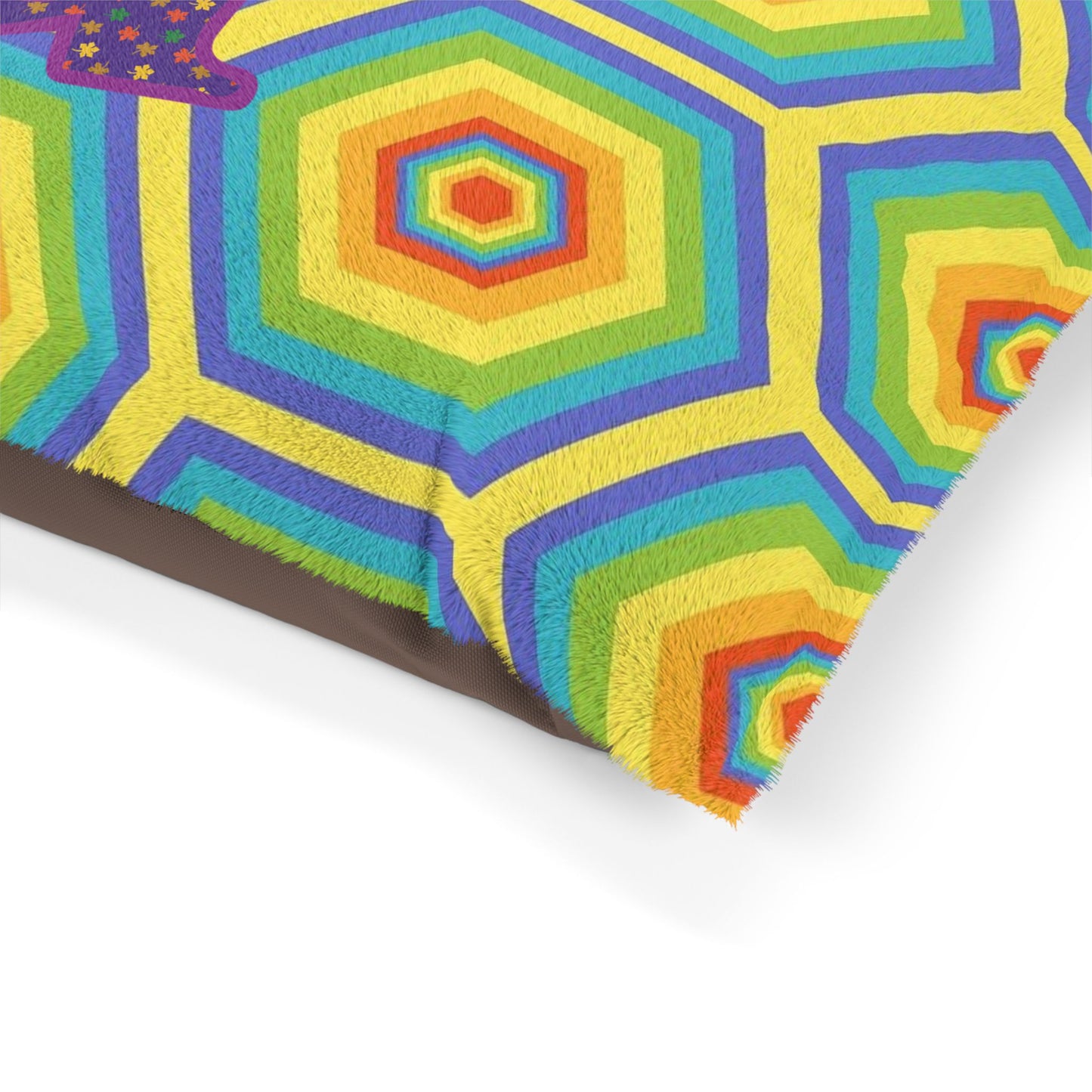 Vibrant Honeycomb Pet Bed - Colorful Dog Cat Bedding, Cozy Pet Lounge, Fun Pet Gift, Rainbow Dog Bed, Customizable Pet Accessories