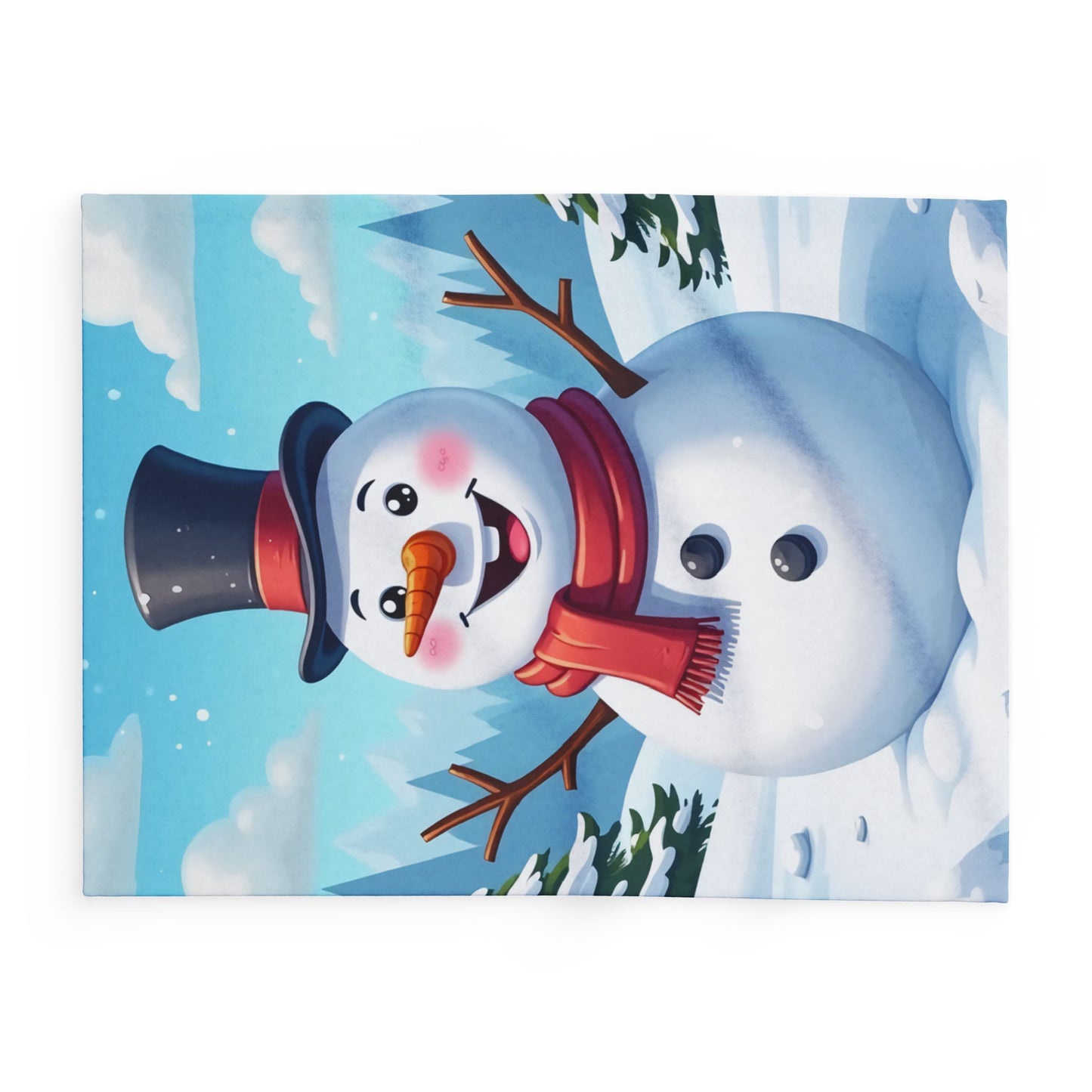 Arctic Fleece Blanket Snowman