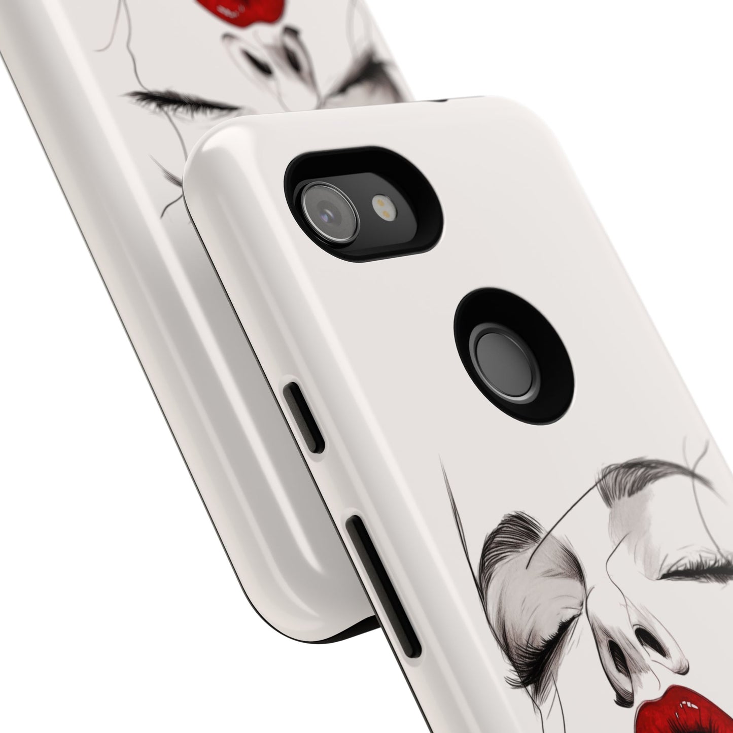 Stylish Phone Case with Artistic Lip Design, Femme Tech Accessory, Trendy Device Cover, Gift for Her, Unique Phone Accessories